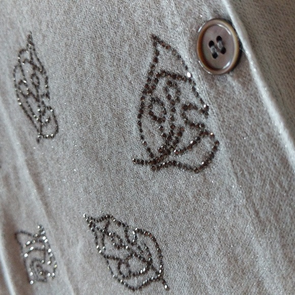 NWOT Zadig & Voltaire Luxury Linen Cardigan Rhinestone Embellishment - Picture 3 of 10